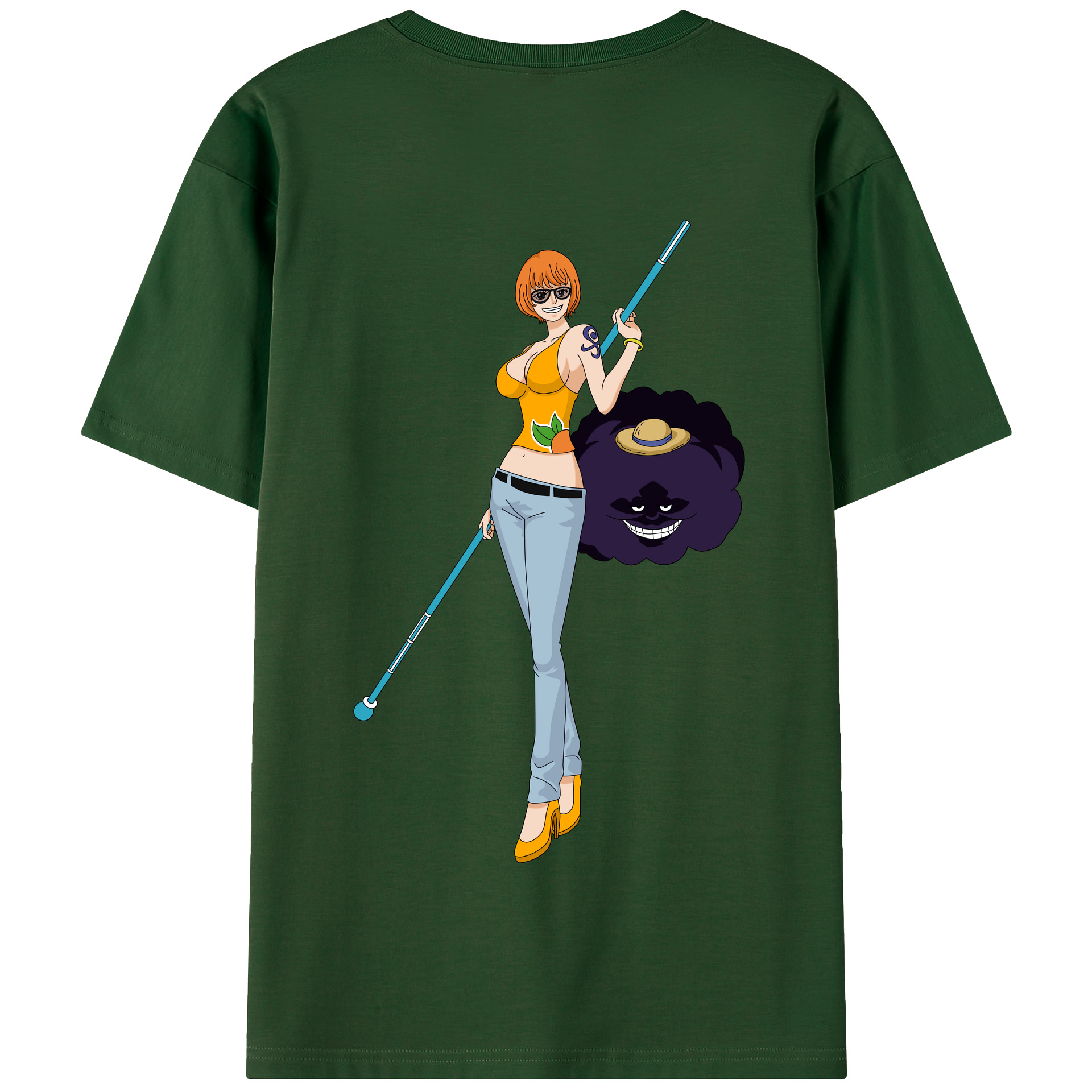 ワンピース ナミ ONE PIECE Nami 綿100％半袖Tシャツ（背面プリント）